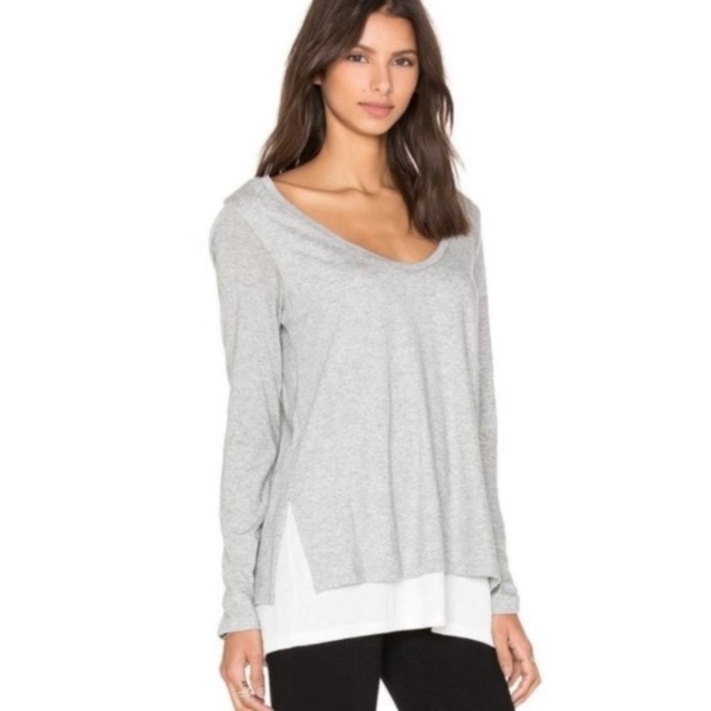 Vince Double Layer Colorblock Tee. - image 1